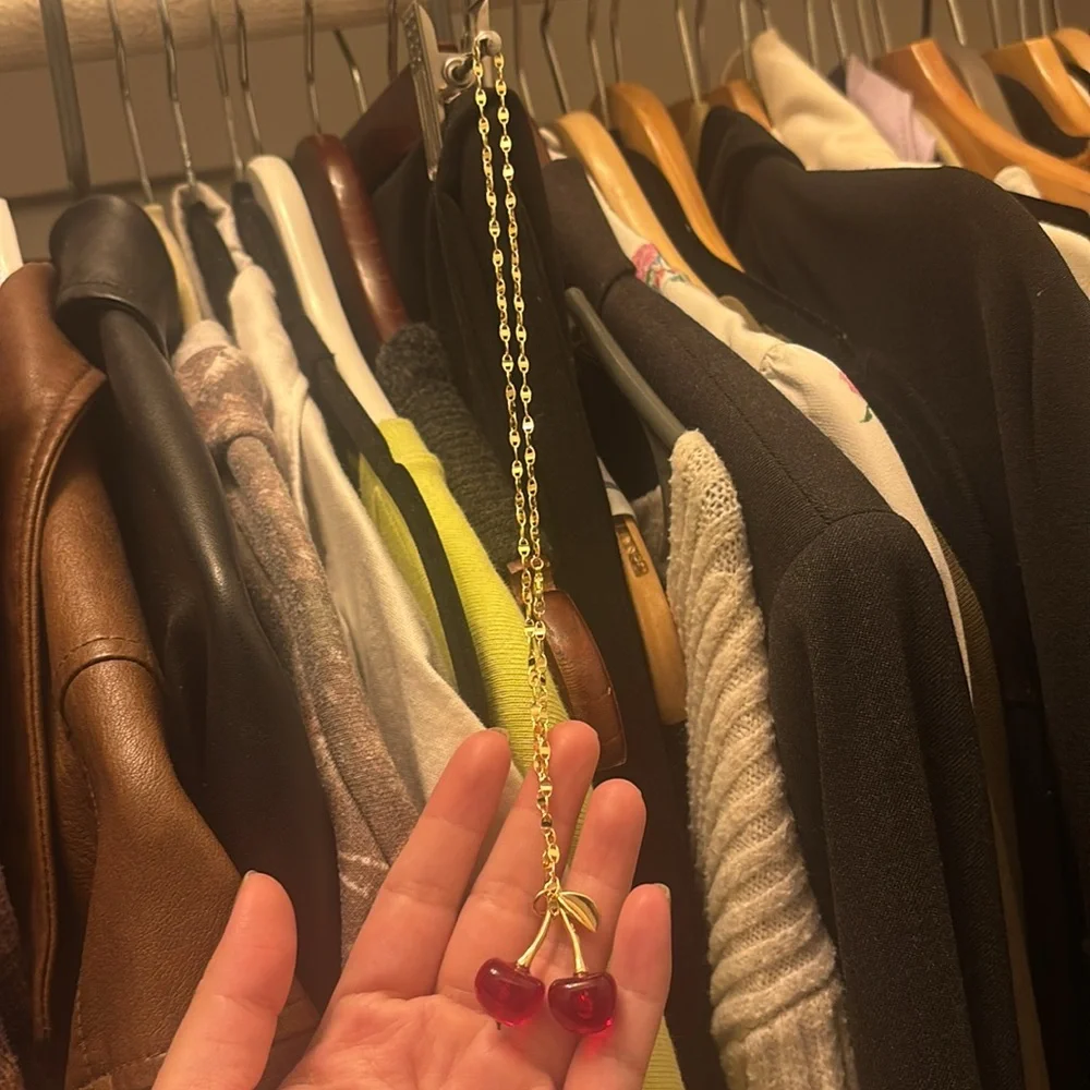 LISA SAYS GAH Cherry Earrings French necklace - Picture 5 of 7